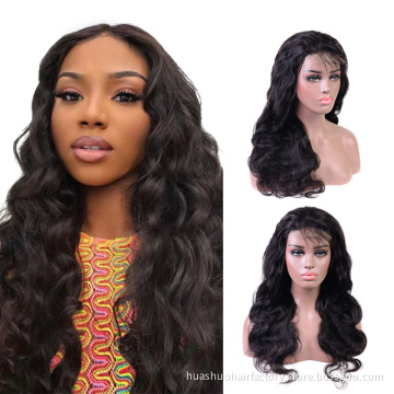 Hot Sale 9A Thick Density Brazilian Cuticle Aligned Deep Body Wave Human Hair Lace Front Wig In Stock